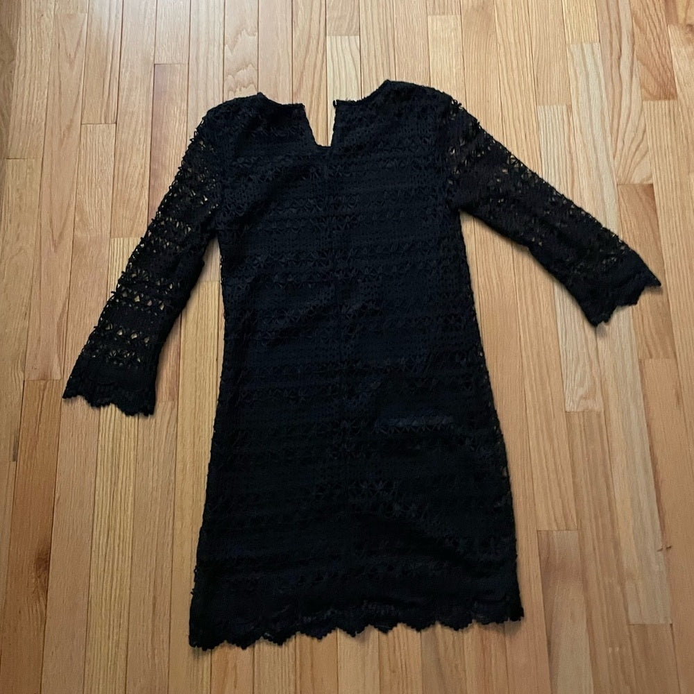 H&M Black Lace Long Sleeve Dress Size Small