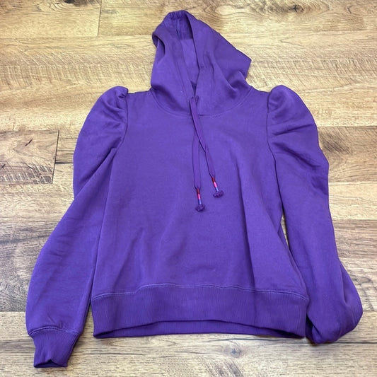 Rebecca Minkoff Women’s Purple Hooded Sweatshirt with Puffy Sleeve Size S