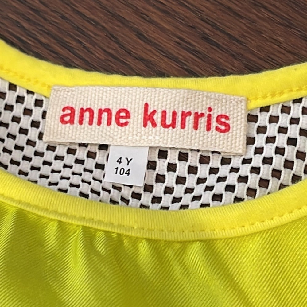 Anne Kurris Girls Yellow Dress Size 4