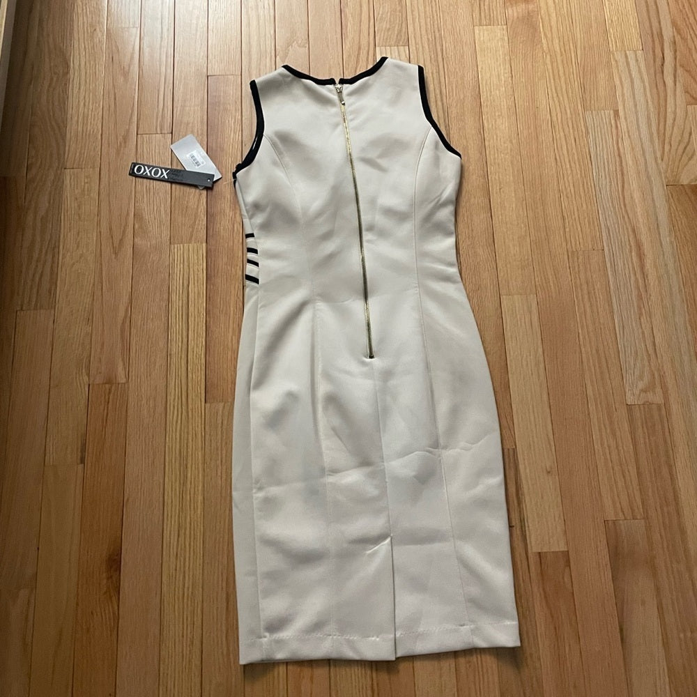 NWT Xoxo White and Black Sleeveless Dress Size Medium