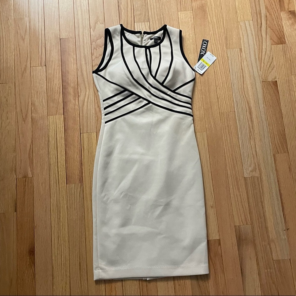 NWT Xoxo White and Black Sleeveless Dress Size Medium