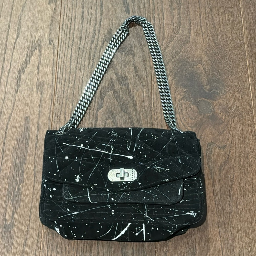 Zadig & Voltaire Black Suede Shoulder Bag