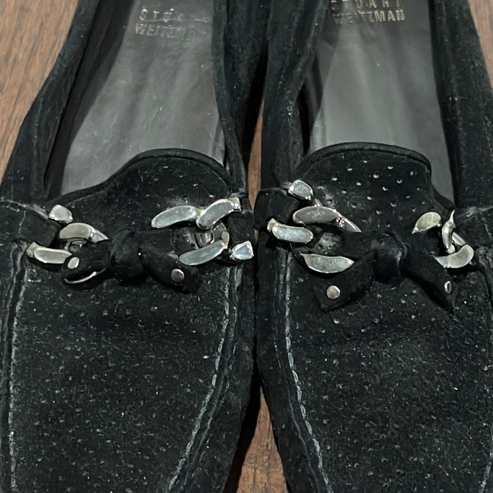 STUART Weitzman Black Suede Women’s Flats Size 8.5 Wide