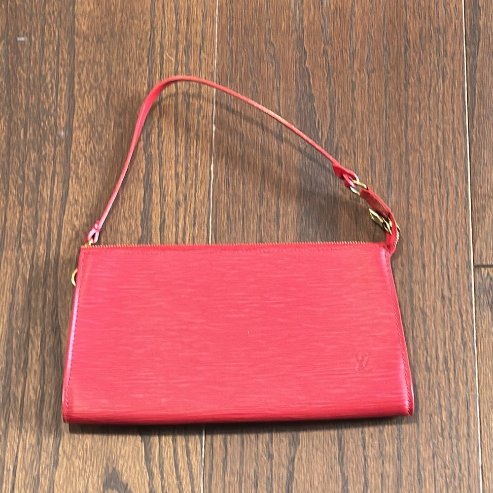 Louis Vuitton Red Epi Leather Pouchette