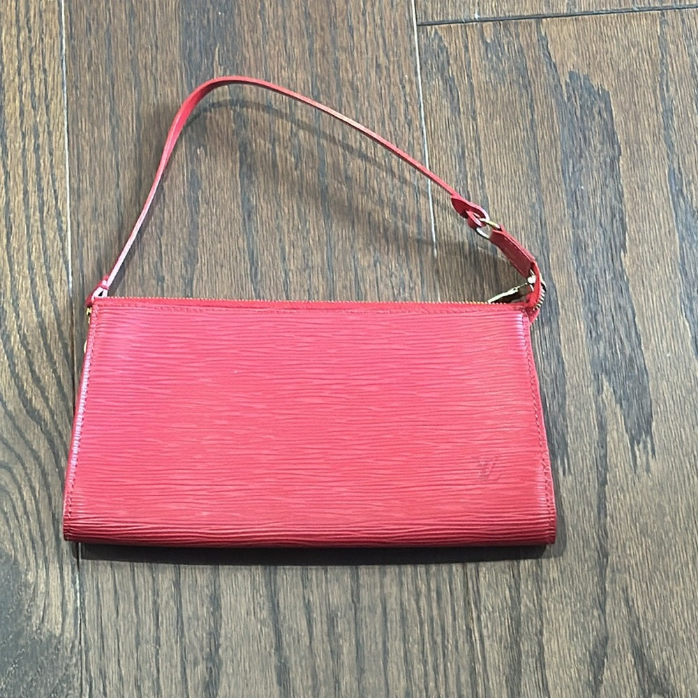 Louis Vuitton Red Epi Leather Pouchette