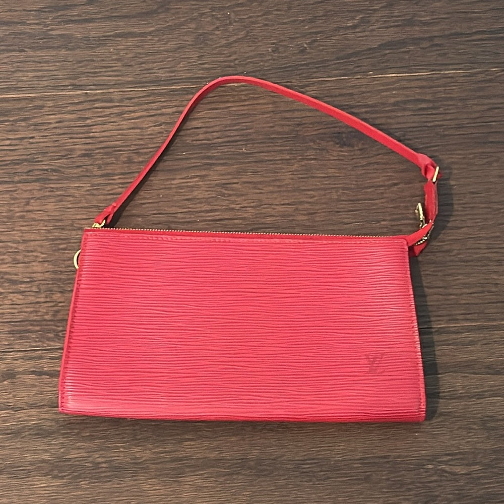 Louis Vuitton Red Epi Leather Pouchette