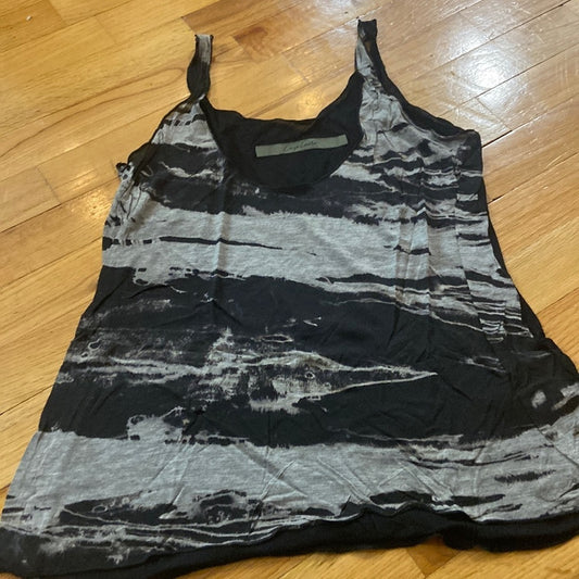 Women’s Enza Costa tank top. Black and grey. Size XS