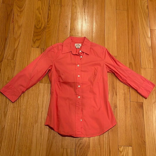 Haberdashery Refined J. Crew Stretch Pink Button Down Size XS