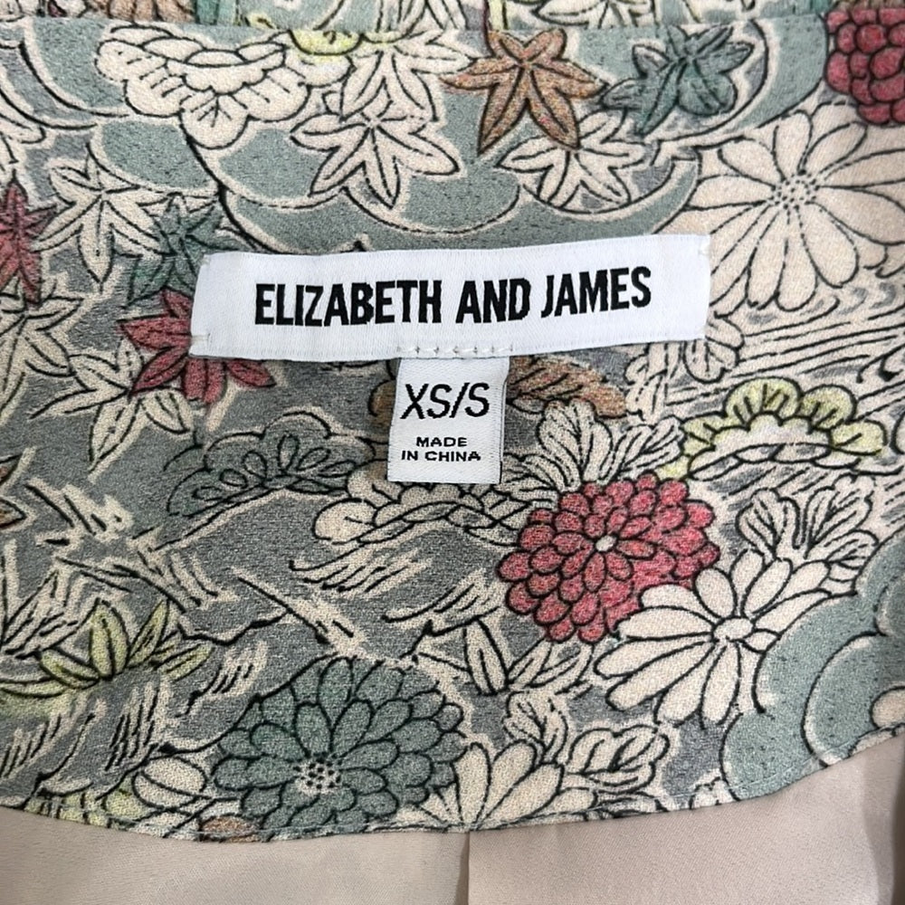 Elizabeth And James Women’s Pastel Floral Printed Jacket Size XS/S