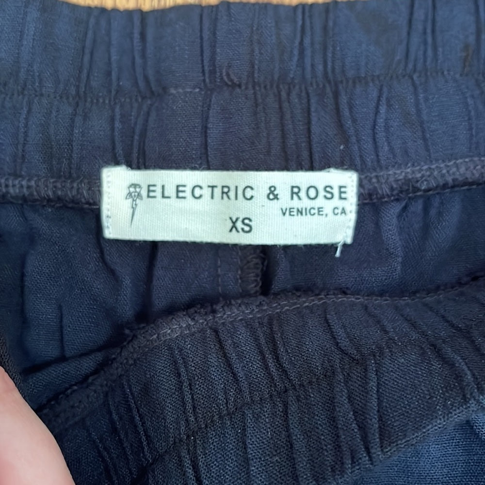 Electric & Rose Women’s Navy Blue Tie Dye Pants Size XS