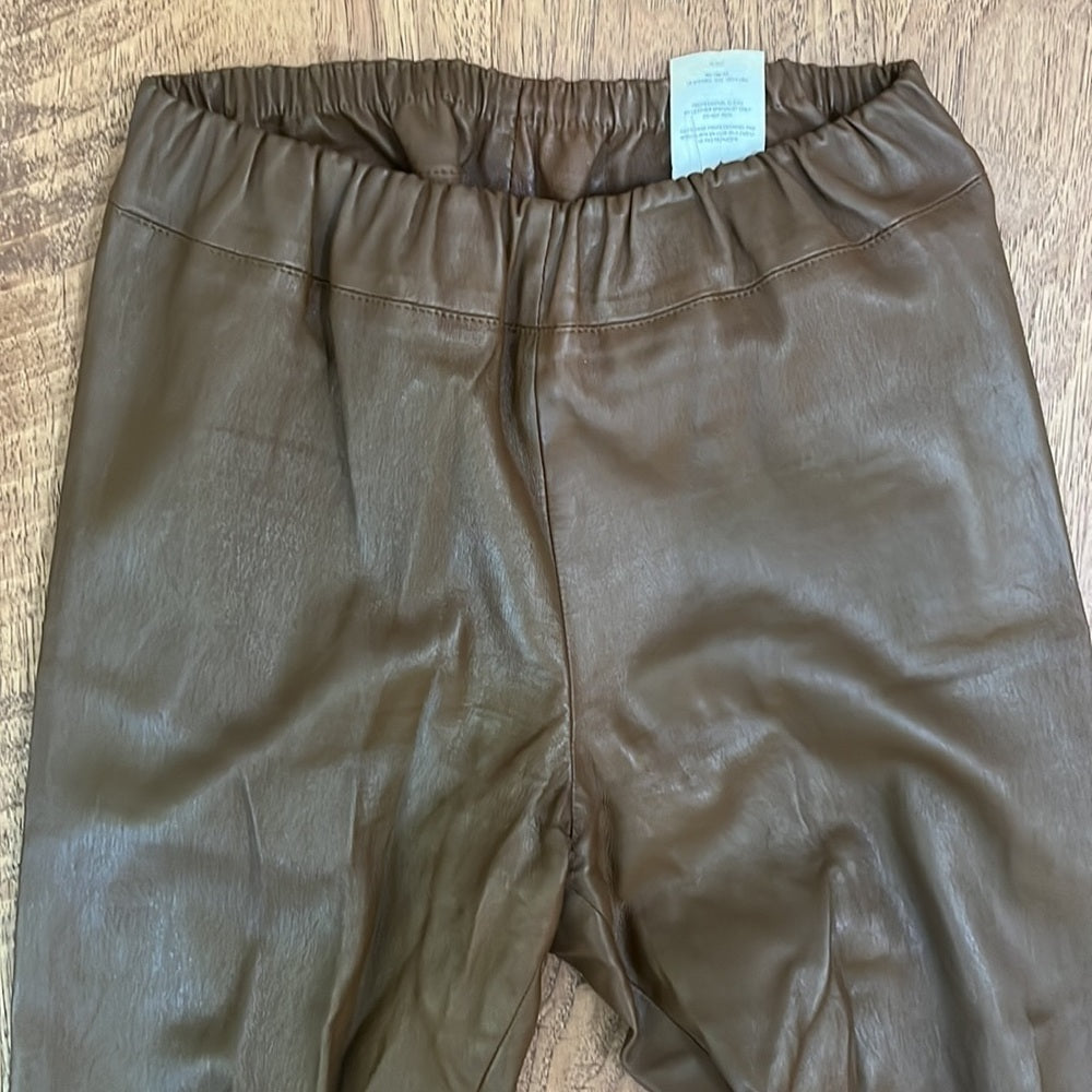 The Row Women’s Brown Leather Pants Size M