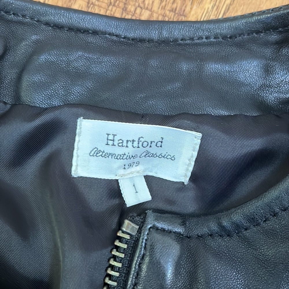 Hartford Alternative Classics 1979 Women’s Black Leather Jacket Size 1 Small