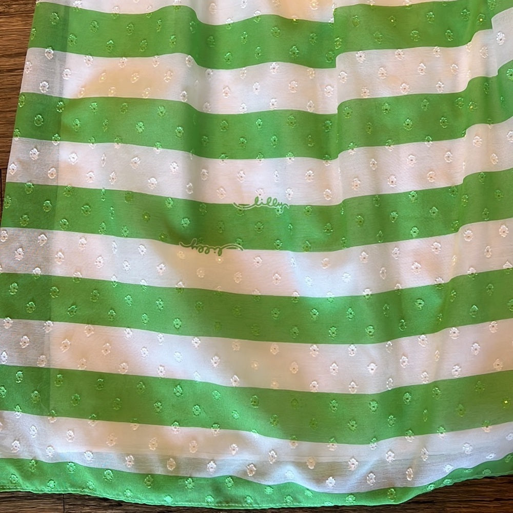 Lily Pulitzer green & white striped dress size 4