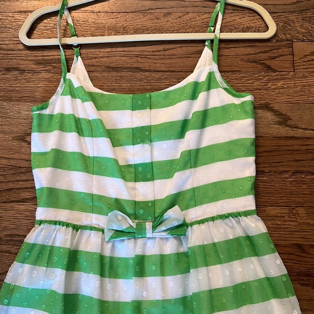 Lily Pulitzer green & white striped dress size 4