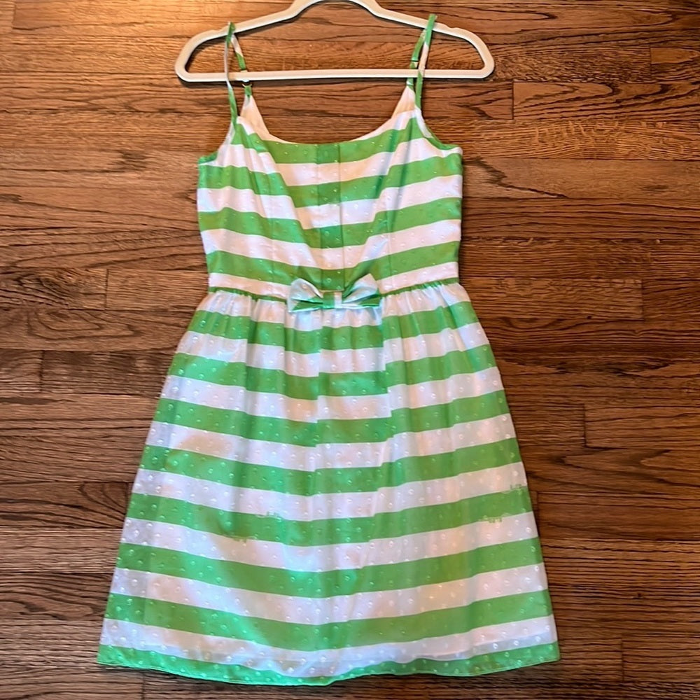 Lily Pulitzer green & white striped dress size 4