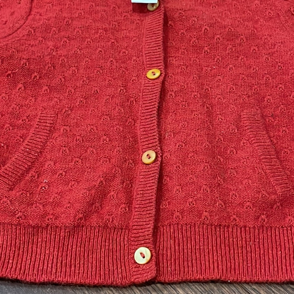 BONPOINT Girls Red Cardigan Size 18 Months