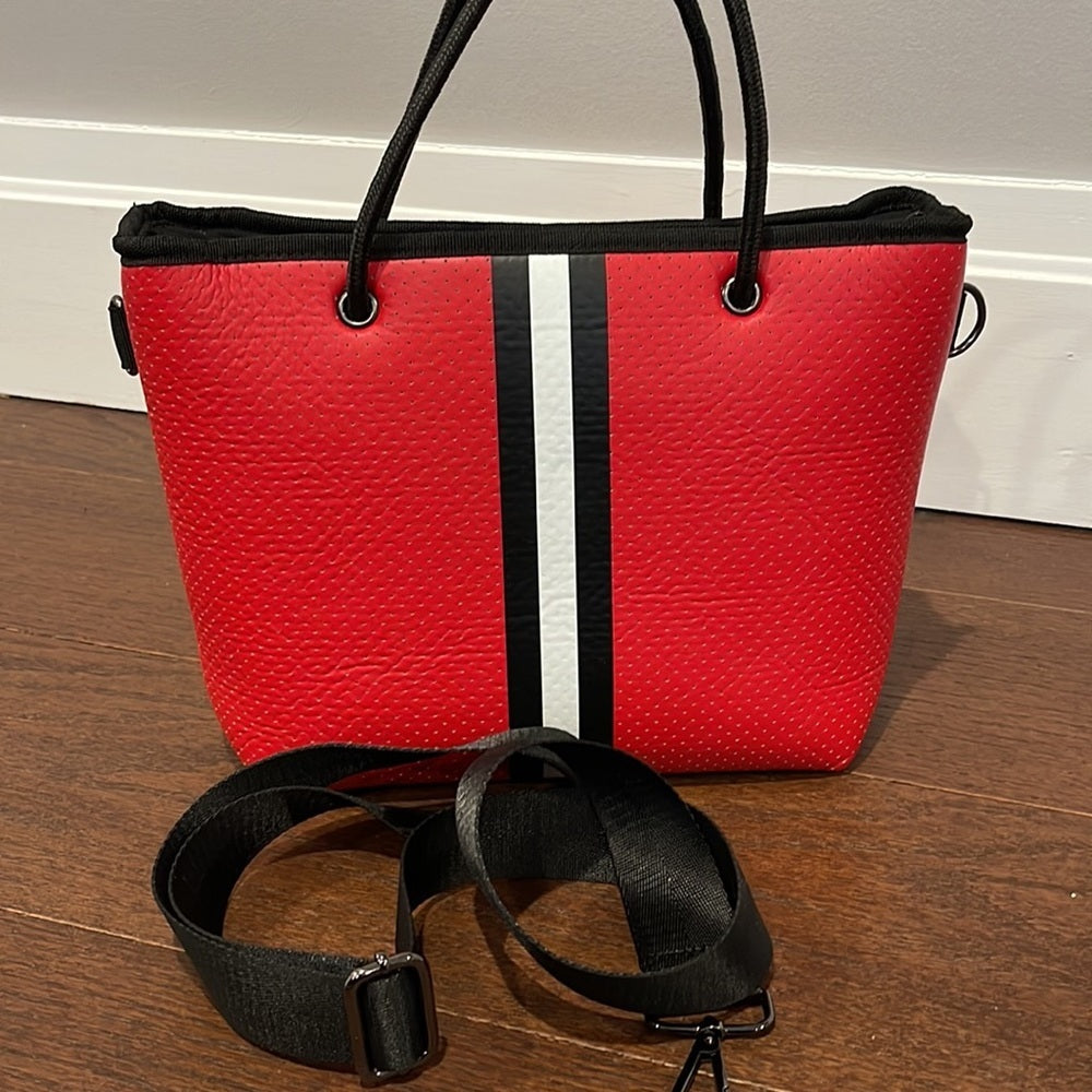 Haute Shore Red Perforated Shoulder Bag