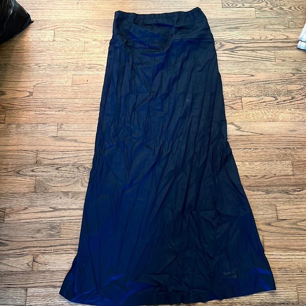 Theory navy strapless maxi dress size M