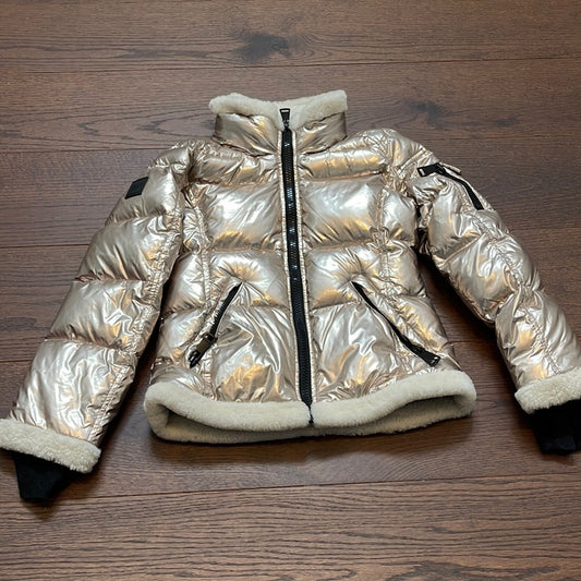 SAM Girls Gold and Shearling Winter Puffer Jacket Size 10