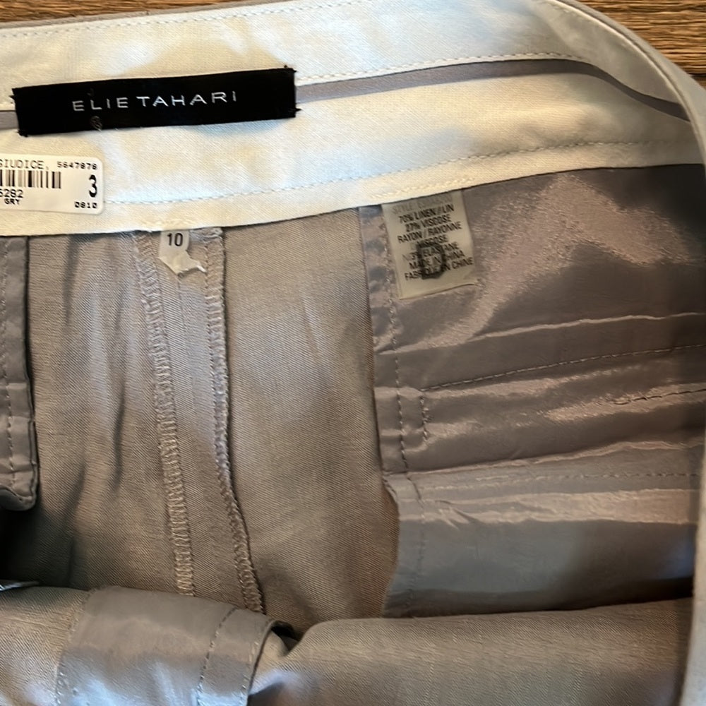 ELIE Tahari grey trouser pants size 10