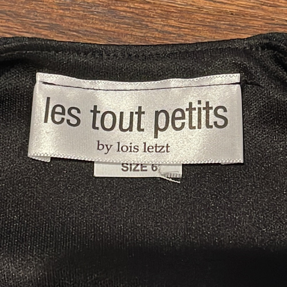 Les Tout Petitis Girls Black Dress Size 6