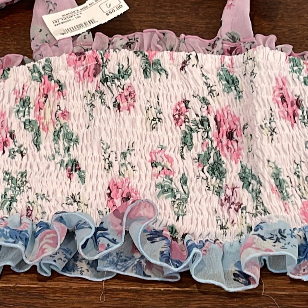 NWT Flowers by Zoe Girls Top Size 6