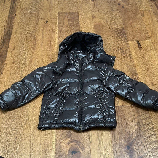 Moncler Girls Maya Water Resistant Brown Down Puffer Jacket Size 2 - 92cm