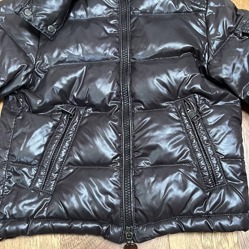 Moncler Girls Maya Water Resistant Brown Down Puffer Jacket Size 2 - 92cm