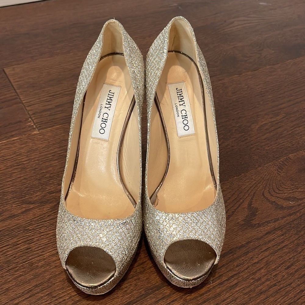 Jimmy Choo Women’s Peep Toe Pumps Size 38/8