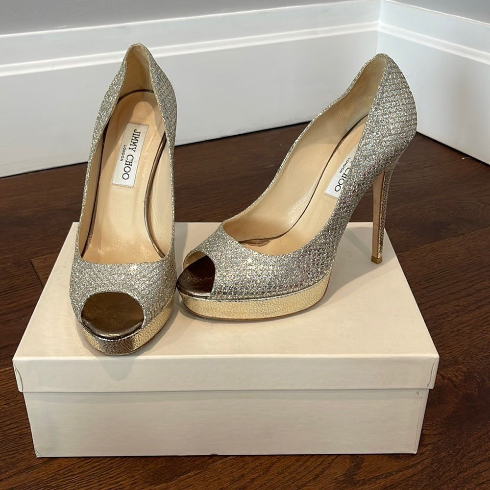 Jimmy Choo Women’s Peep Toe Pumps Size 38/8