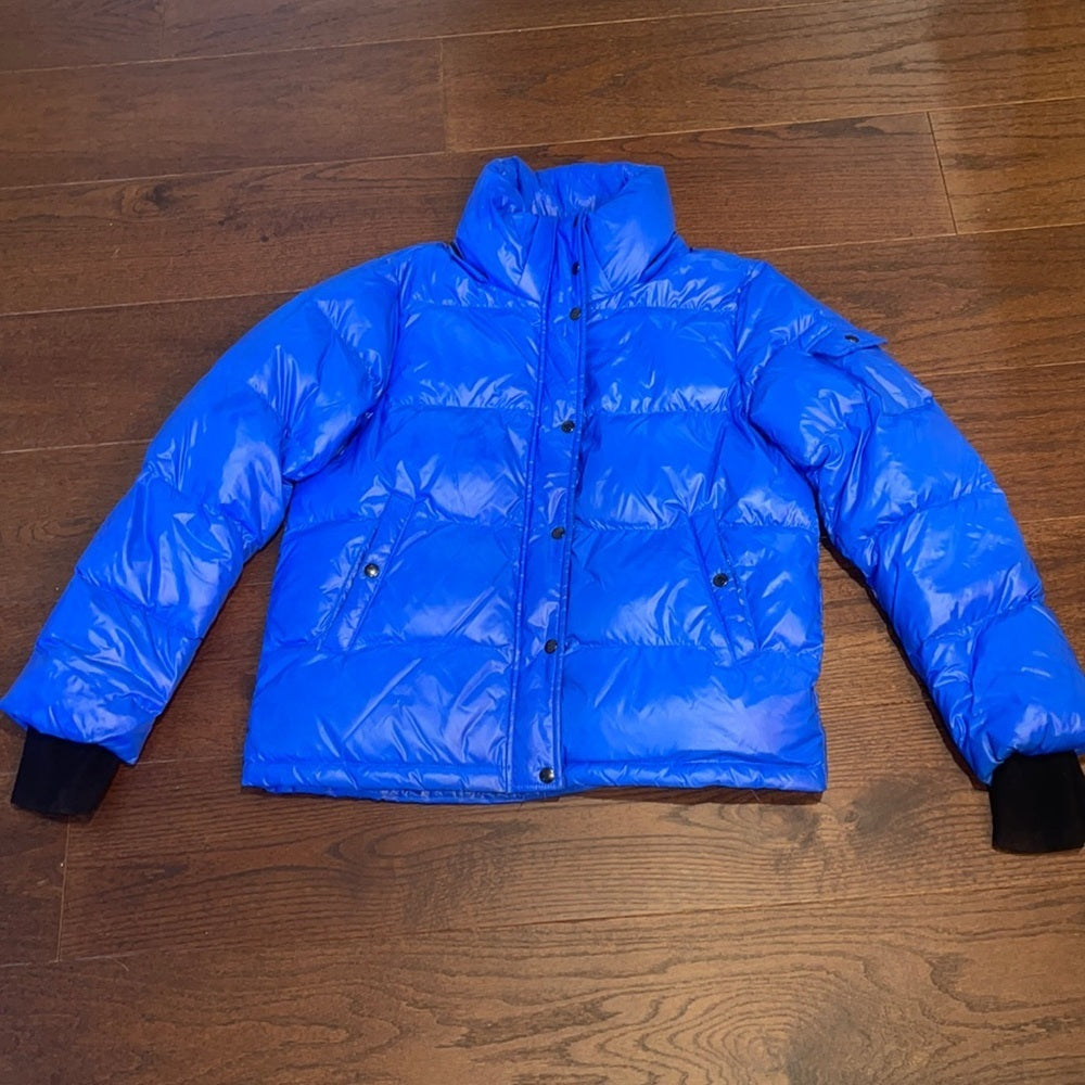 S13 Women’s Blue Straight Hooded Puffer Jacket Size XXL