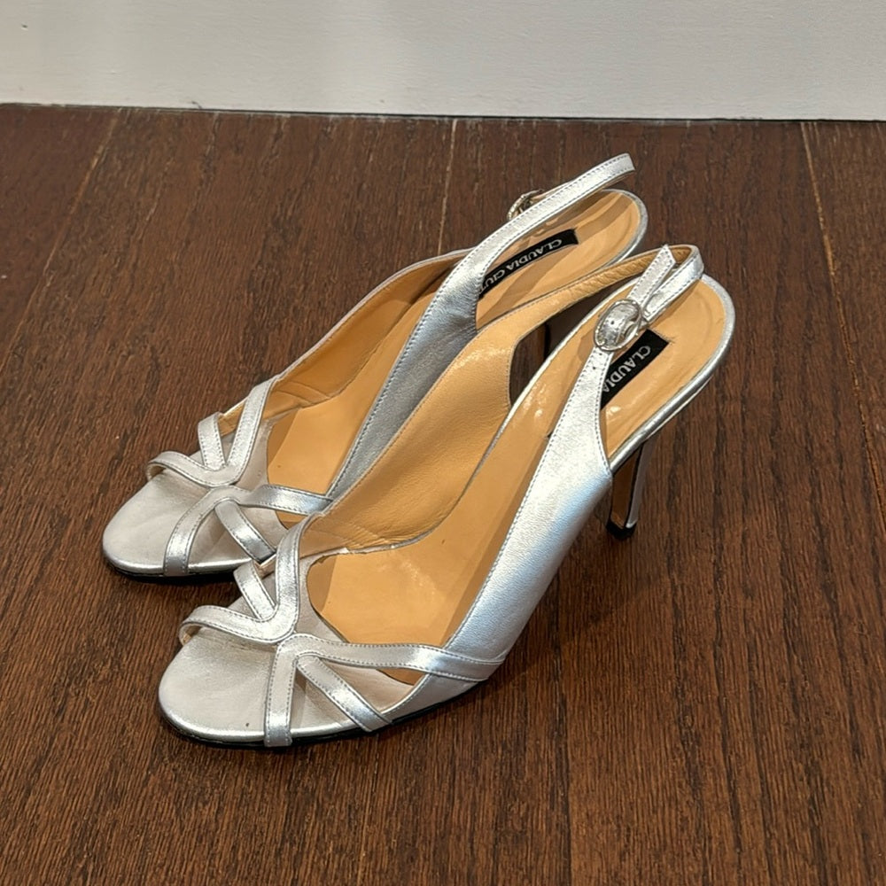 Claudia Ciuti Silver Dress Shoes Size 9.5