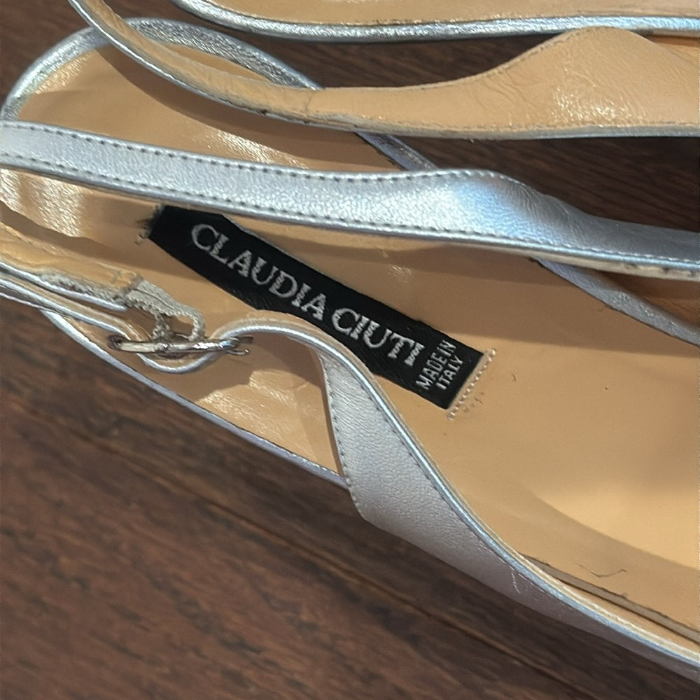 Claudia Ciuti Silver Dress Shoes Size 9.5