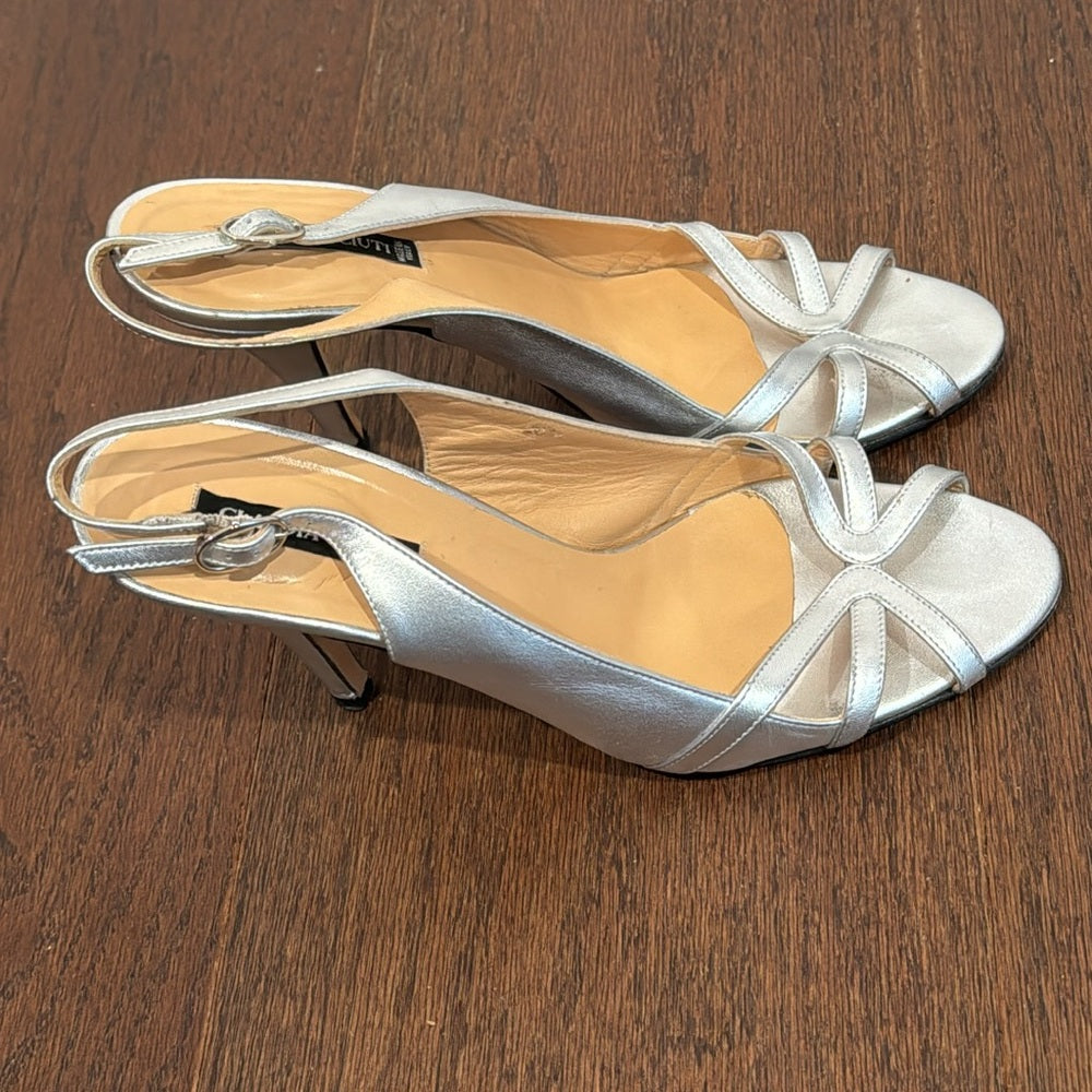 Claudia Ciuti Silver Dress Shoes Size 9.5