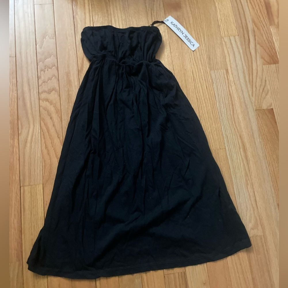 NWT Kathryn Jessica Black Strapless Dress Size Small