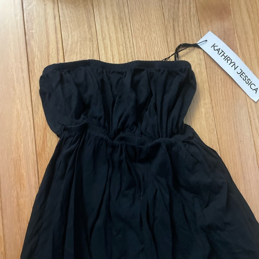 NWT Kathryn Jessica Black Strapless Dress Size Small