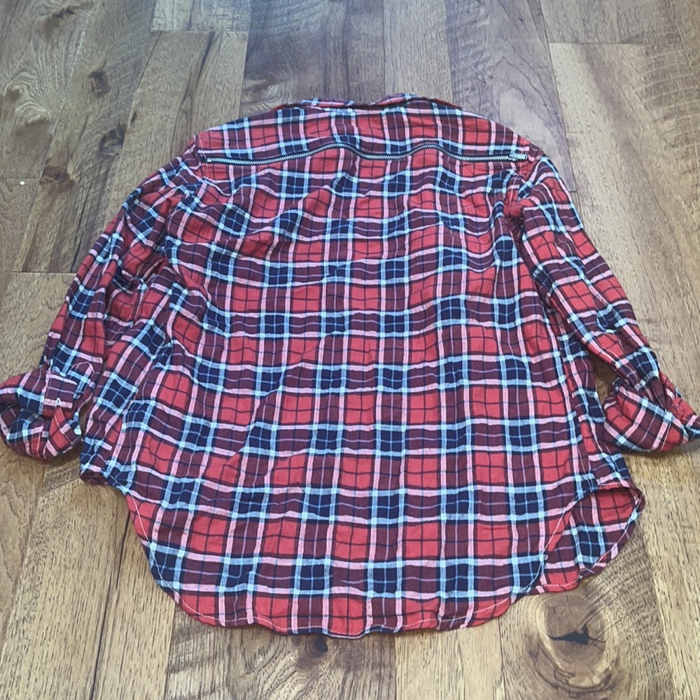 R13 Woman’s Red and Blue Plaid Button Down Size XS