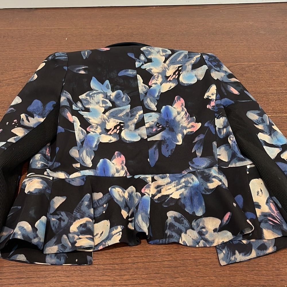 Rebecca Taylor Women’s Black Floral Blazer Size 4