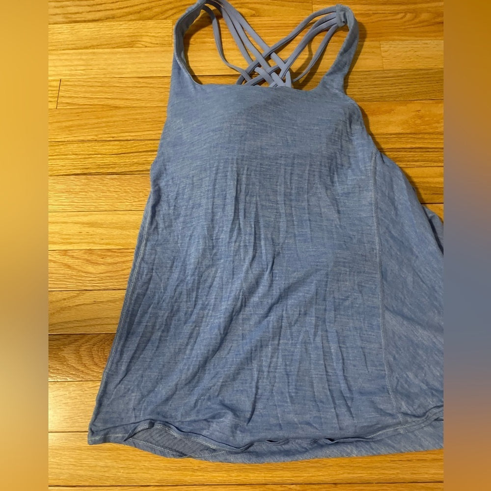 Blue Lululemon Tank Top with Open Back Size 12