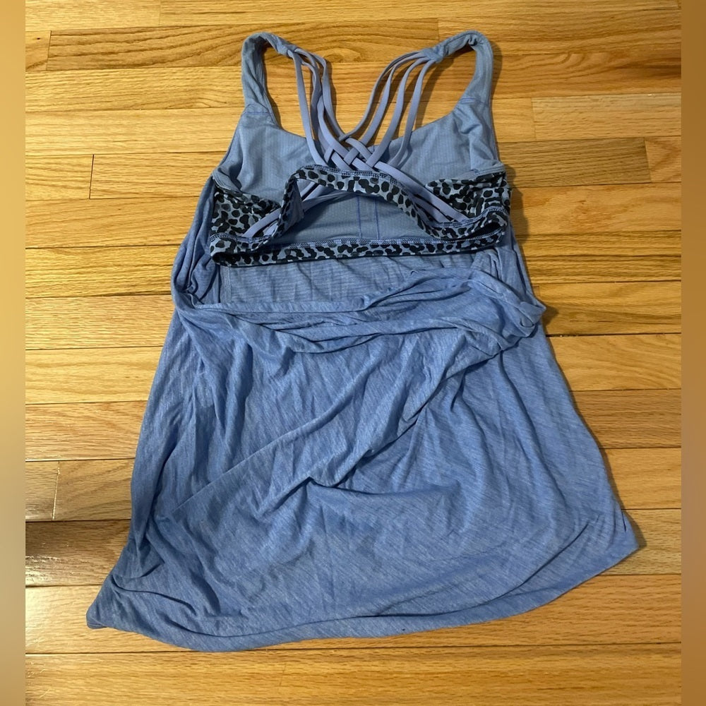 Blue Lululemon Tank Top with Open Back Size 12