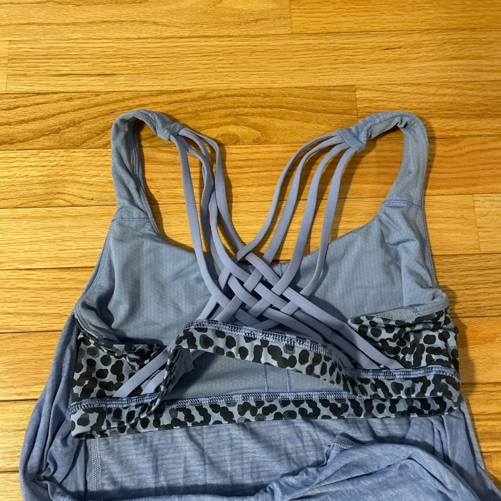 Blue Lululemon Tank Top with Open Back Size 12