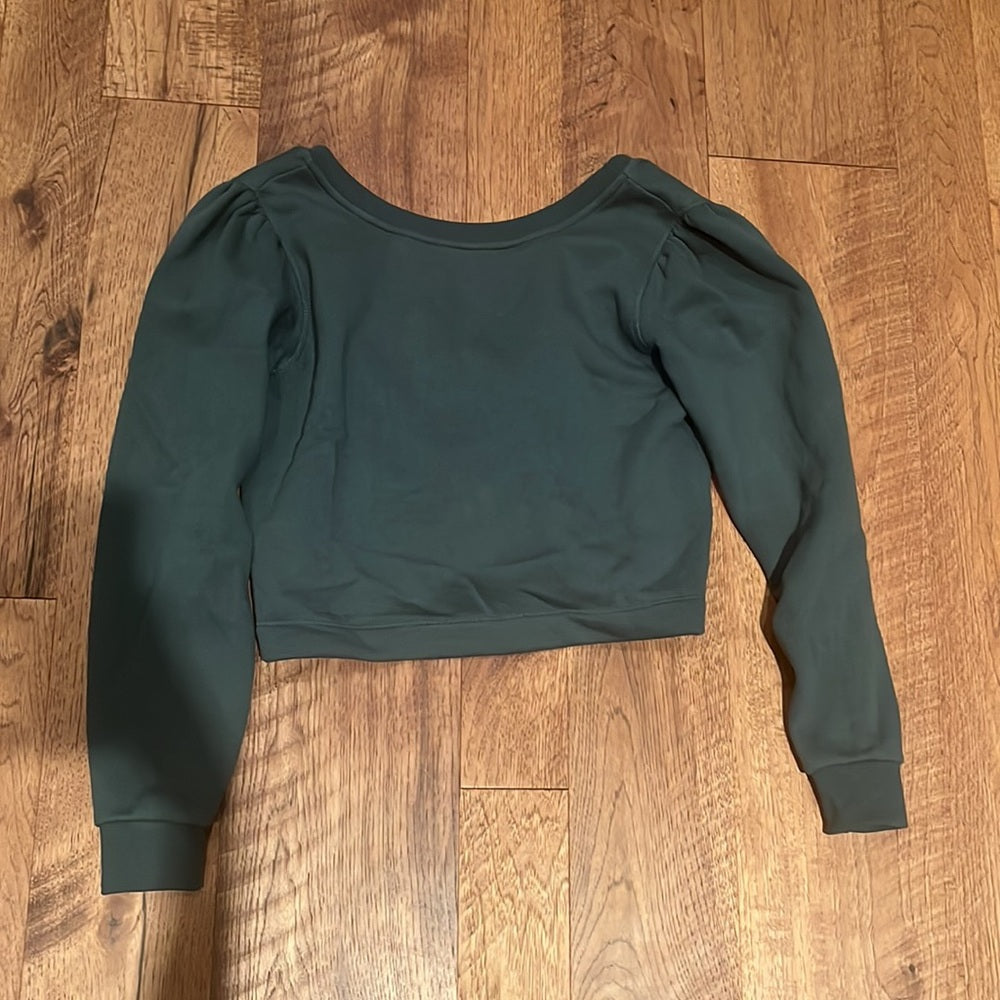 ba&sh Woman’s Green Cropped Crewneck Size 0