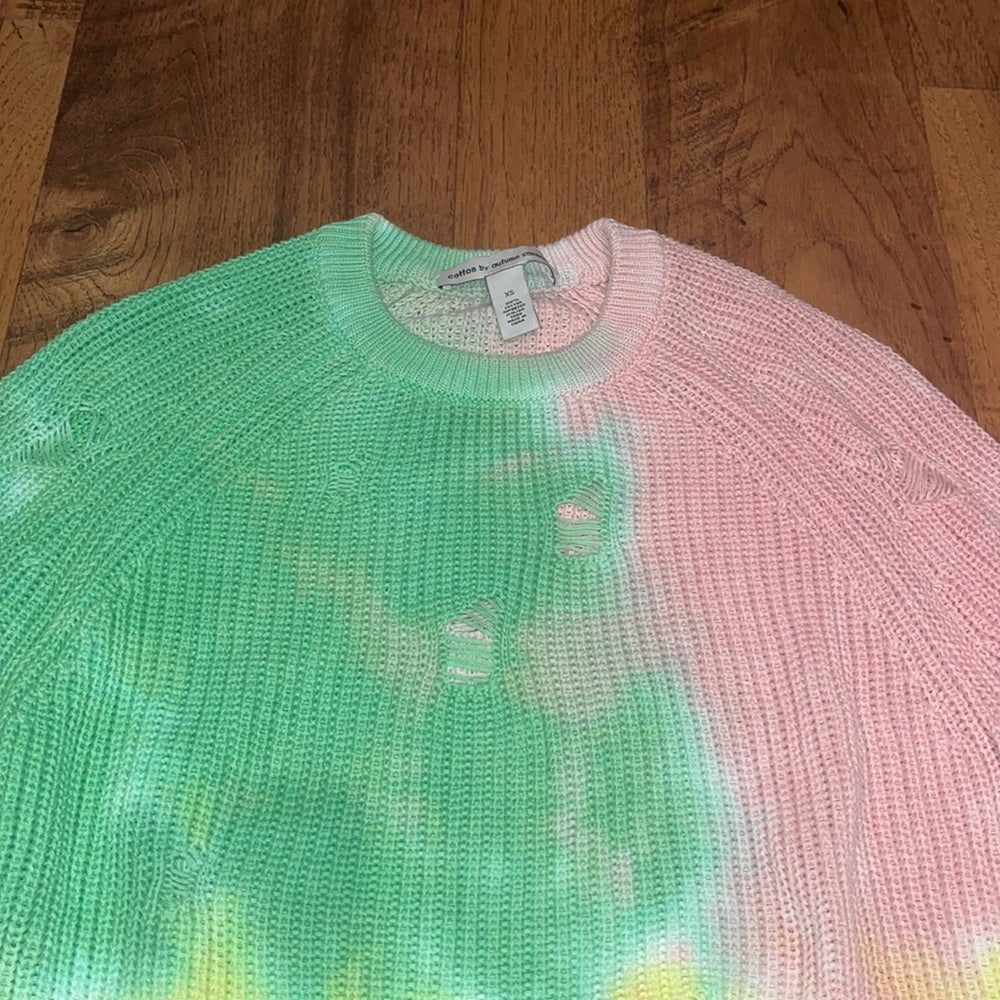 Cotton by Autumn Cashmere Woman’s Tiedye Sweater Size XS