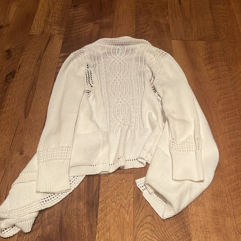 Cotton by Autumn Cashmere Woman’s White Cardigan Size XS