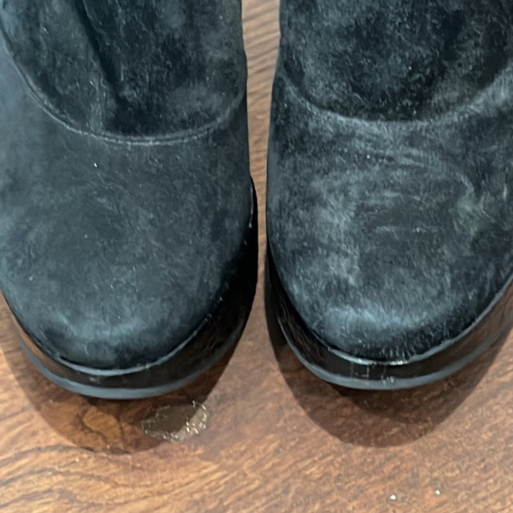 Robert Clergerie Black Suede Booties Size 8.5