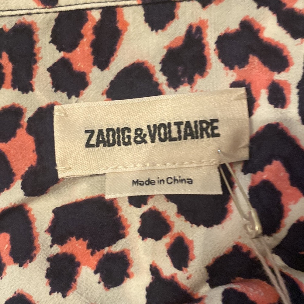 Zadig & Voltaire Women’s Small Cheetah Pink Button Down