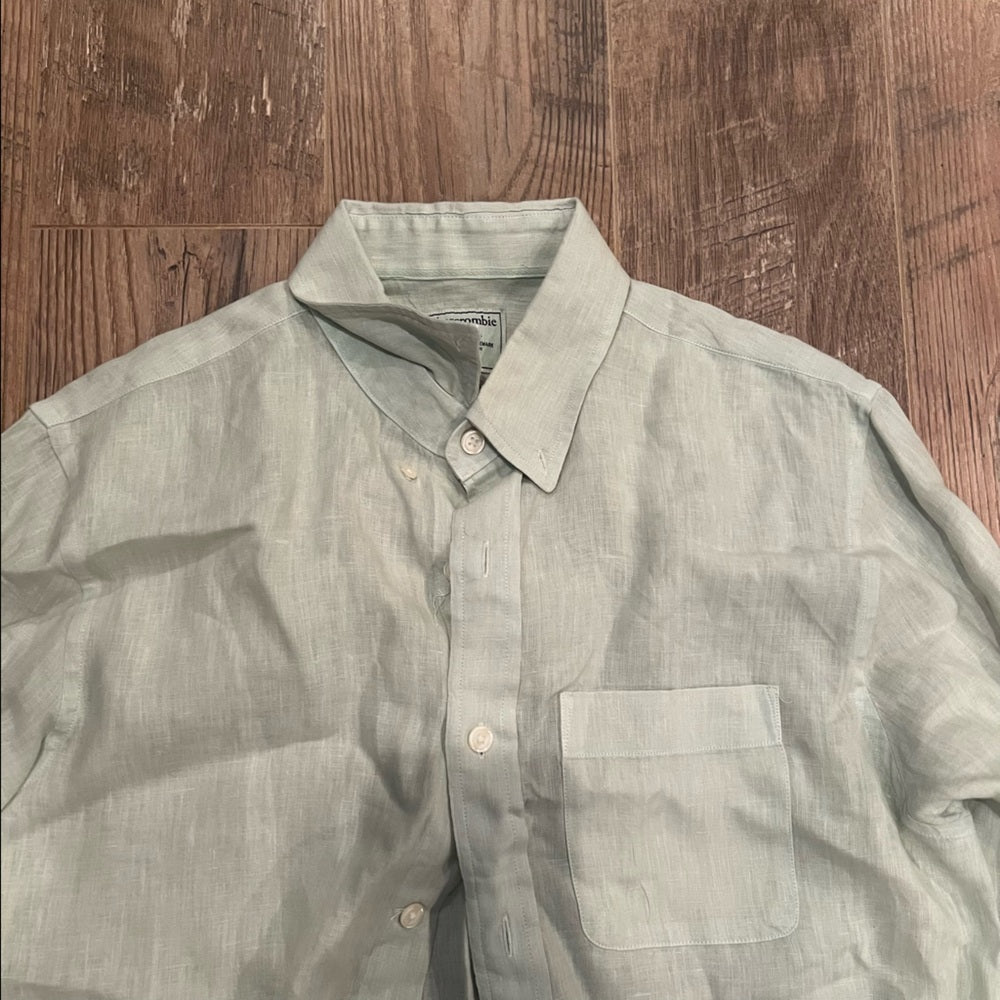 Abercrombie & Fitch Green Button Down Size Medium