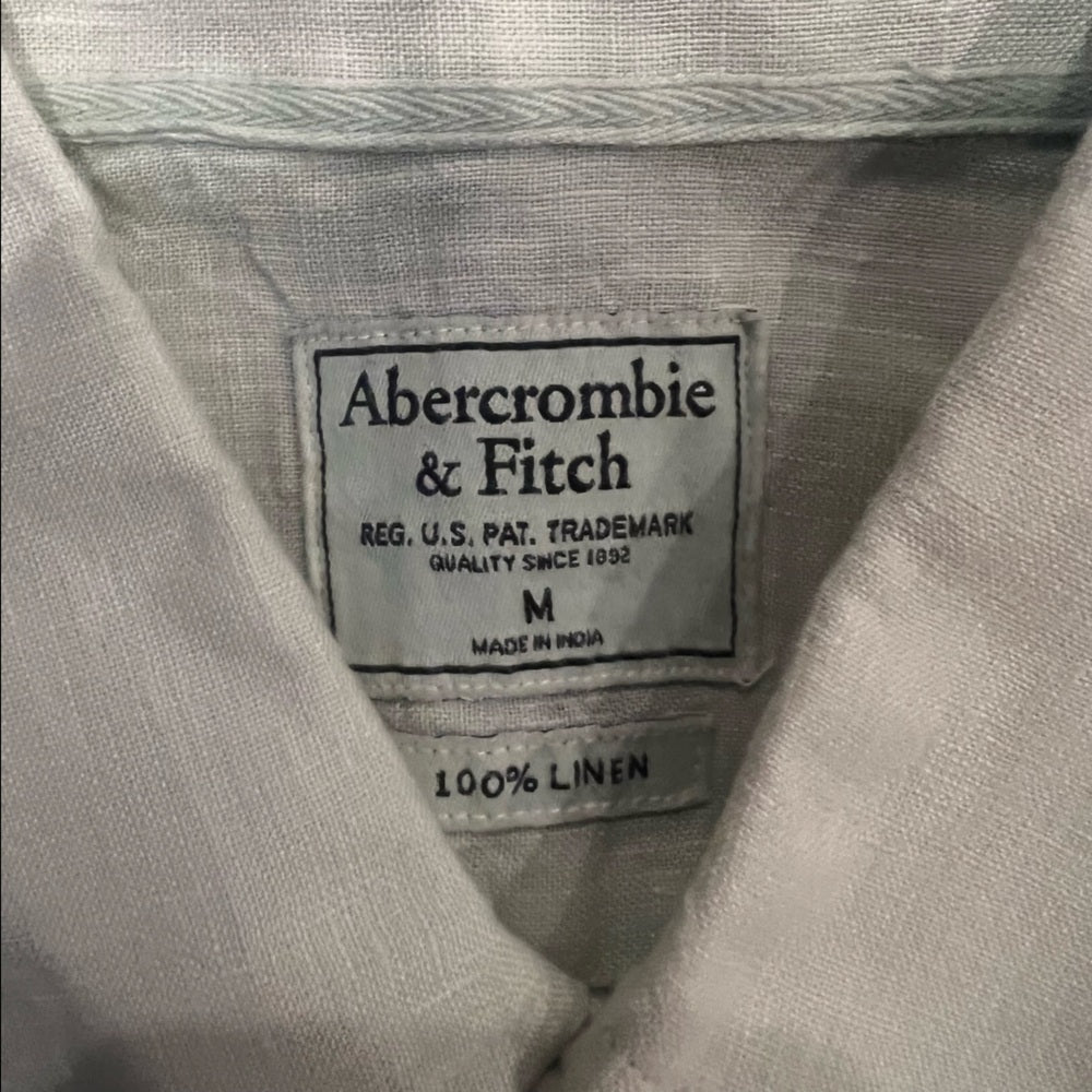 Abercrombie & Fitch Green Button Down Size Medium