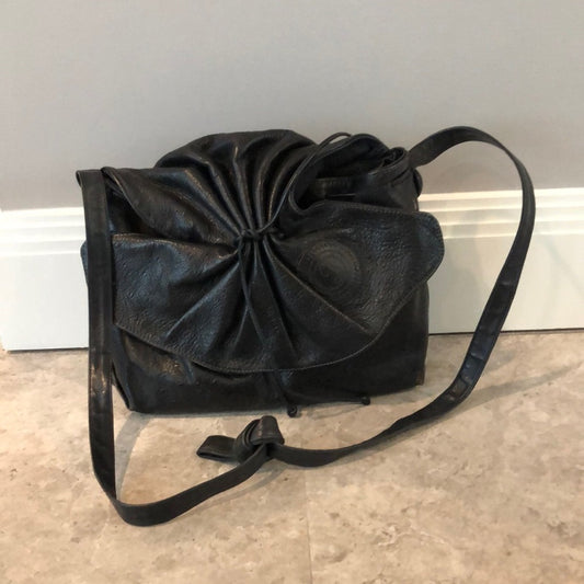 Carlos Falchi Black Vintage Crossbody Bag