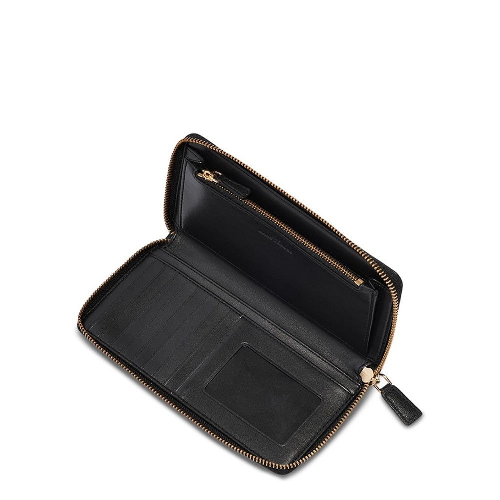 Marc Jacobs Black The Protege Leather Zip Wallet